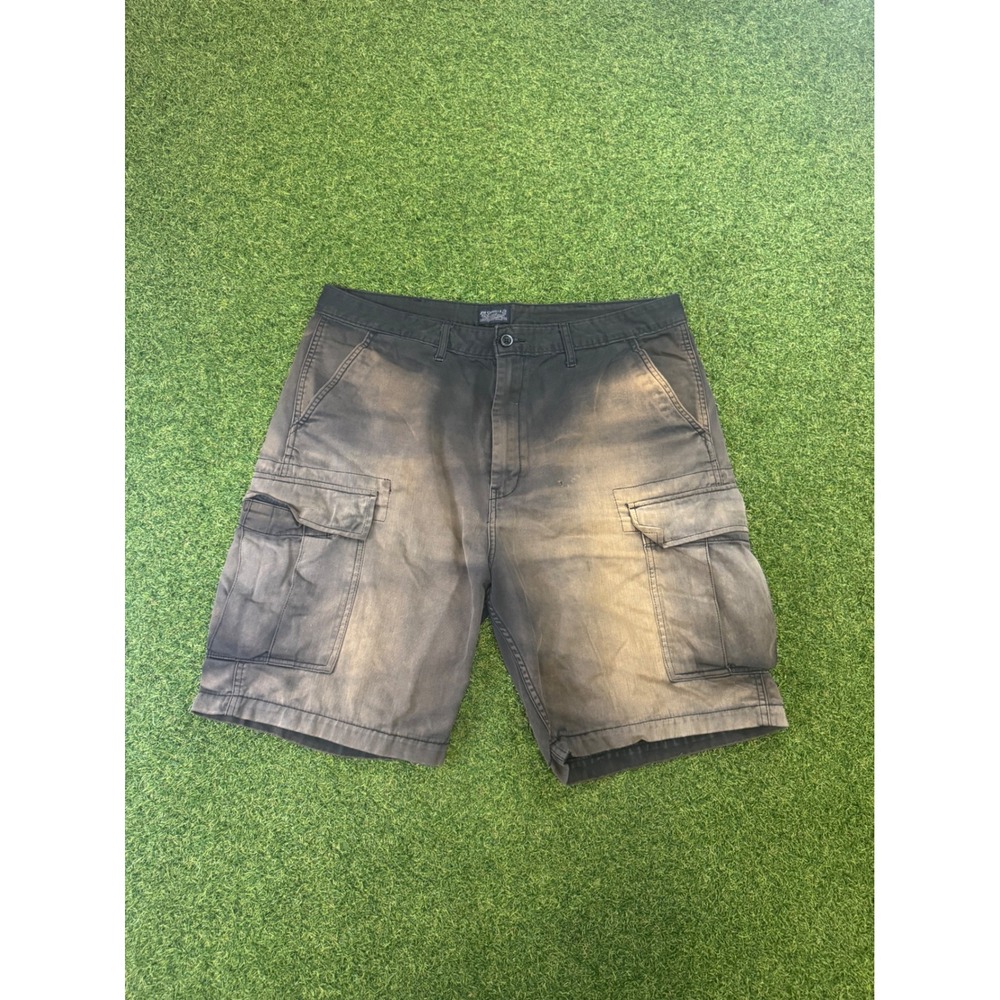 Levis Mens Cargo Shorts W38 Black Faded‎ Sun Bleached 23251-0006 Cotton Twill